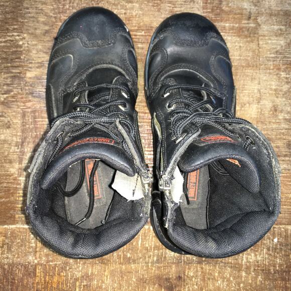 Harley Davidson Stealth Riding Boot Womens 9.5 Black Leather Biker Rocker 81641 - Picture 8 of 13